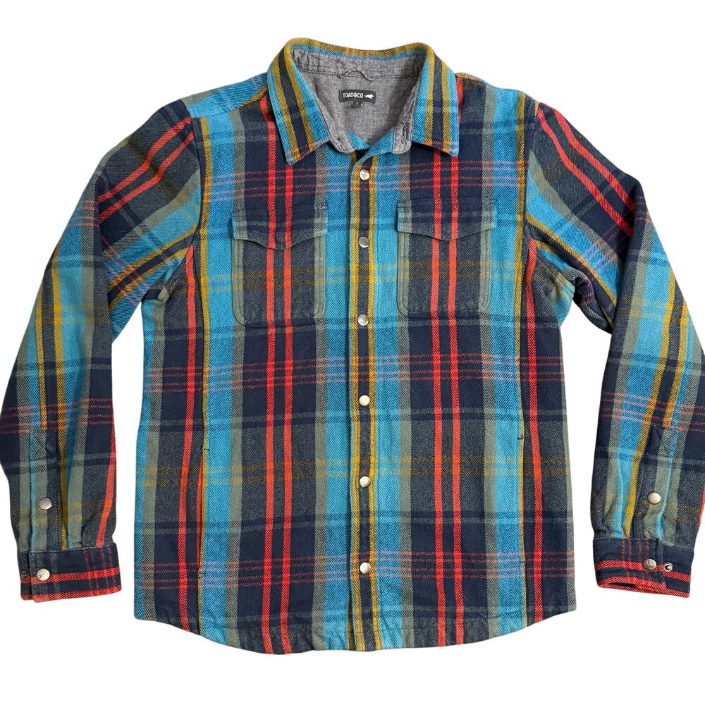 Toad&Co Mojac Shacket Shirt Jacket Flannel Heavyweight Hike Outdoor Unisex Large